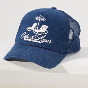 New Anthropologie French Riviera Trucker Hat